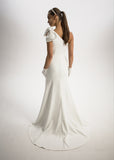 one shoulder wedding dress