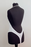 Deep Plunge Bodysuit in White