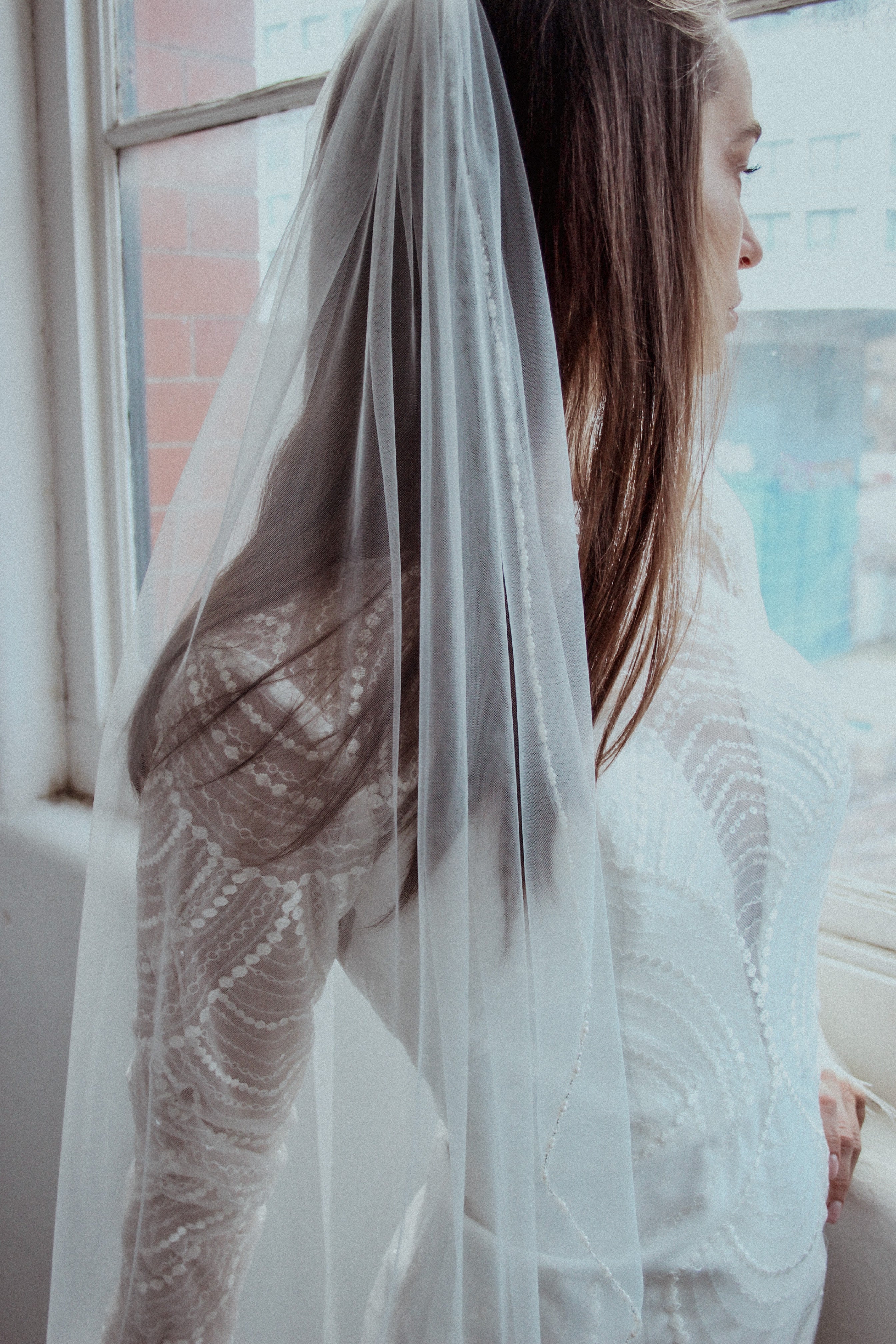 Luxury Fingertips Wedding Veil - Velo Bianco