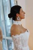 Ivory Chantilly Lace Bridal Choker with Pearls