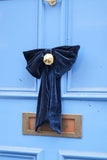 Decorative Hanging Large Blue Velvet Door Bow