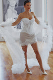 Luxury Ruffled Tulle Wedding Cape