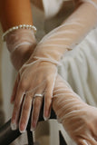 Pearl Tulle Bridal Gloves