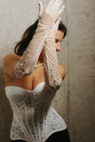 Pearl Tulle Bridal Gloves