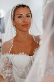 Handmade Pearl Drop Wedding Veil