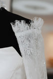 Luxury Detachable Lace Wedding Sleeves with Sequins
