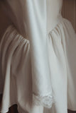 Satin and Lace Detachable Bridal Sleeves