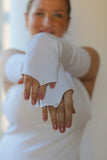 Detachable Crepe Bridal Sleeves - Velo Bianco