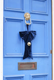 Decorative Hanging Large Blue Velvet Door Bow