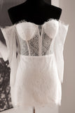 Evelyn Lace Mini Bridal Dress