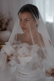 Large Flowers Wedding Veil