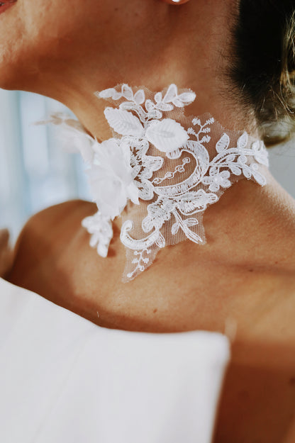 Luxury Floral Lace Bridal Choker