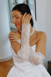 Elegant Chantilly Lace Bridal Sleeves