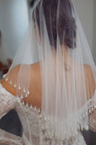 Handmade Pearl Drop Wedding Veil