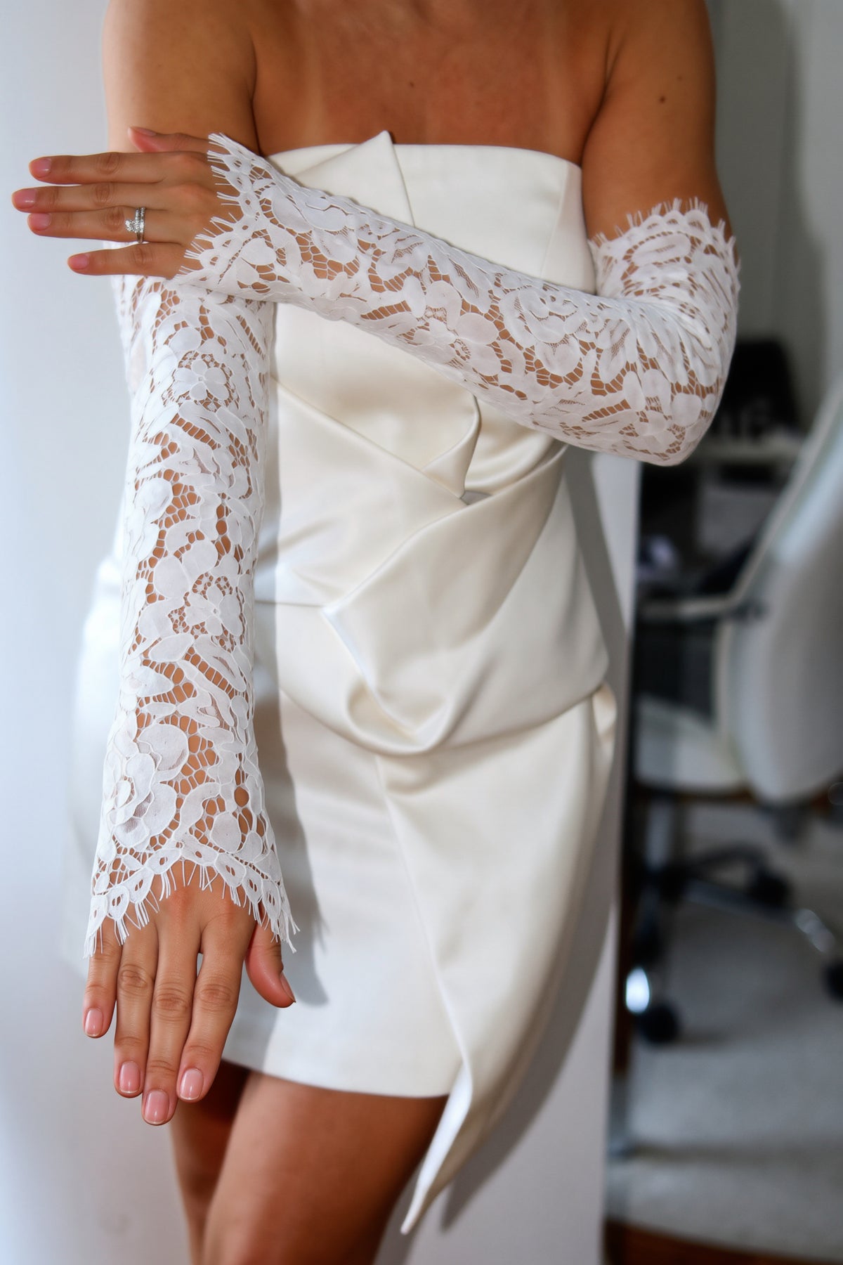 Detachable Lace Bridal Sleeves