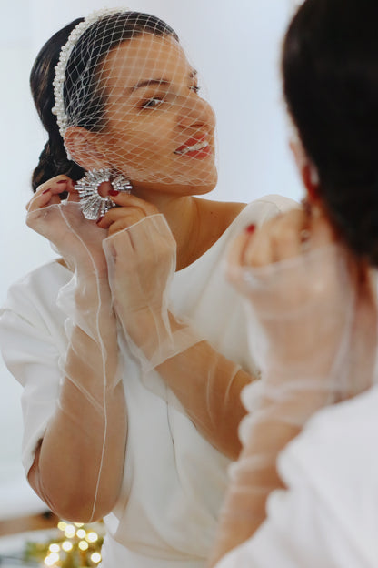 Organza Wedding Sleeves in Ivory
