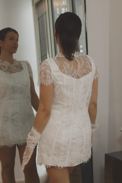 Chantilly Lace Mini Dress