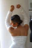 Penny Luxury Satin Bridal Sleeves - Velo Bianco