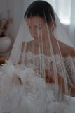 Large Flowers Wedding Veil