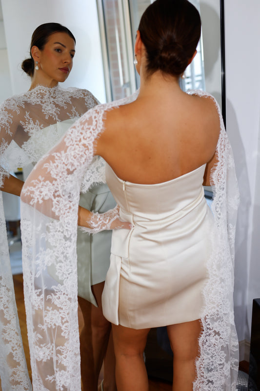 Chantilly Lace Bridal Cape