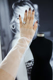 Short Fingerless Wedding Gloves