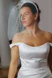 Birdcage Bridal Veil with Satin Headband