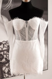 Evelyn Lace Mini Bridal Dress