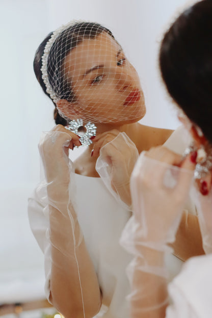 Organza Wedding Sleeves in Ivory