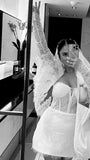 Evelyn Lace Mini Bridal Dress