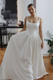 Hope ~ Basque Waist Crepe Wedding Dress