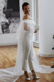 Luxury Tulle Wedding Cape - Velo Bianco