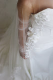 Sample Cathedral Lace Trim Wedding Veil
