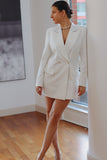 Cream Bridal Blazer Dress