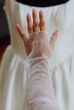 Pleated Organza Wedding Sleeves