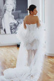 Luxury Ruffled Tulle Wedding Cape