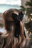 Velvet Hair Bow in Black