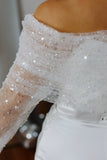 Sparkly Off-Shoulder Bridal Dress Topper