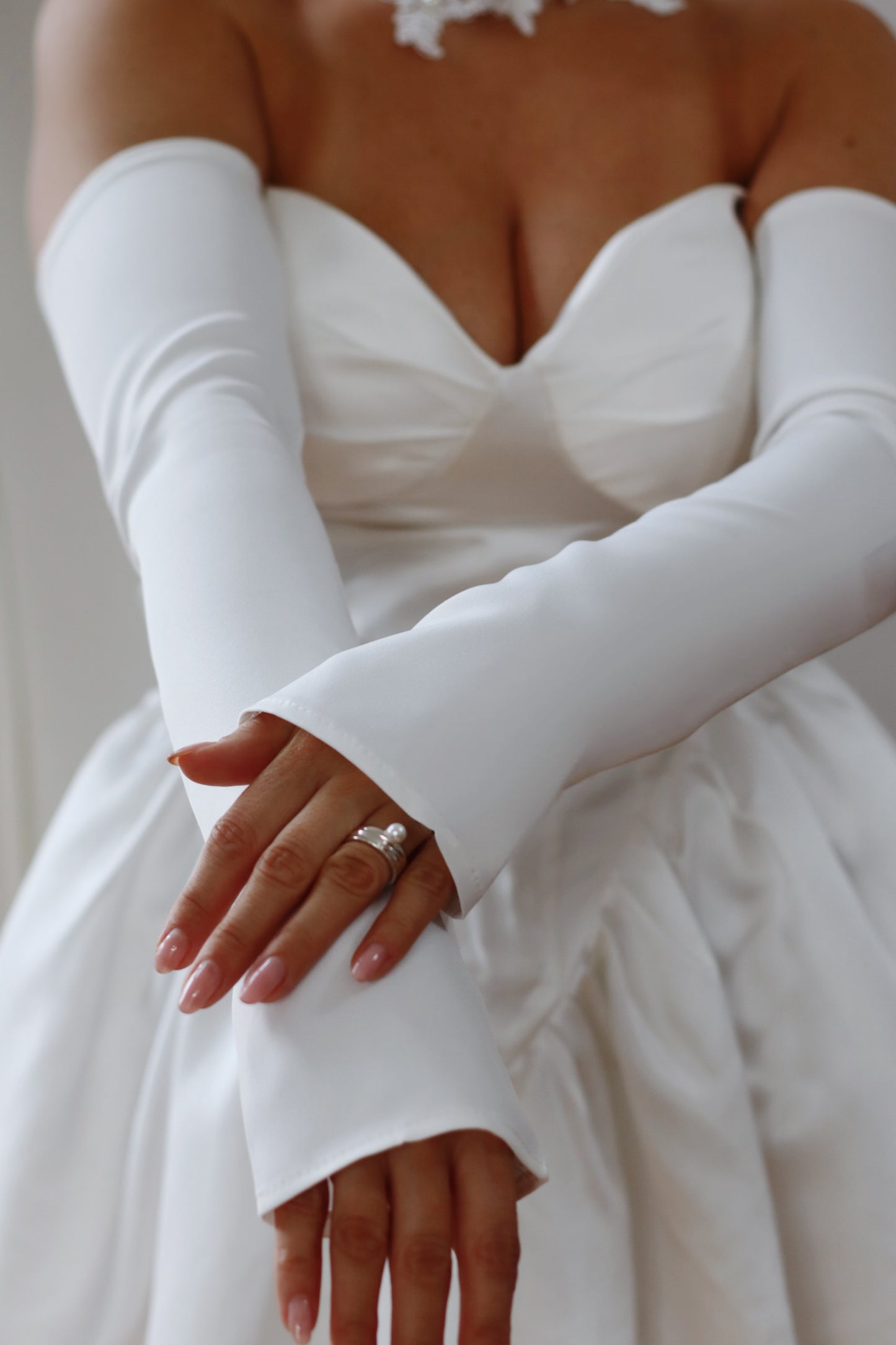 Detachable Soft Satin Bridal Sleeves