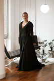 Black Wedding Dress with long sleeves