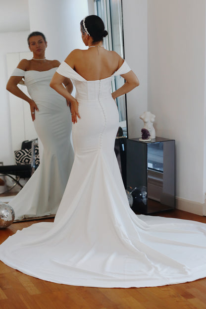 Orla ~ Luxury Crepe Wedding Dress