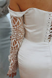 Pearl-Embellished Fingerless Bridal Gloves – Luxury Lace Wedding Sleeves
