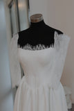 Chantilly Lace Sleeves and Lace Trim Set – Bridal Gown Accessory with Lace Border
