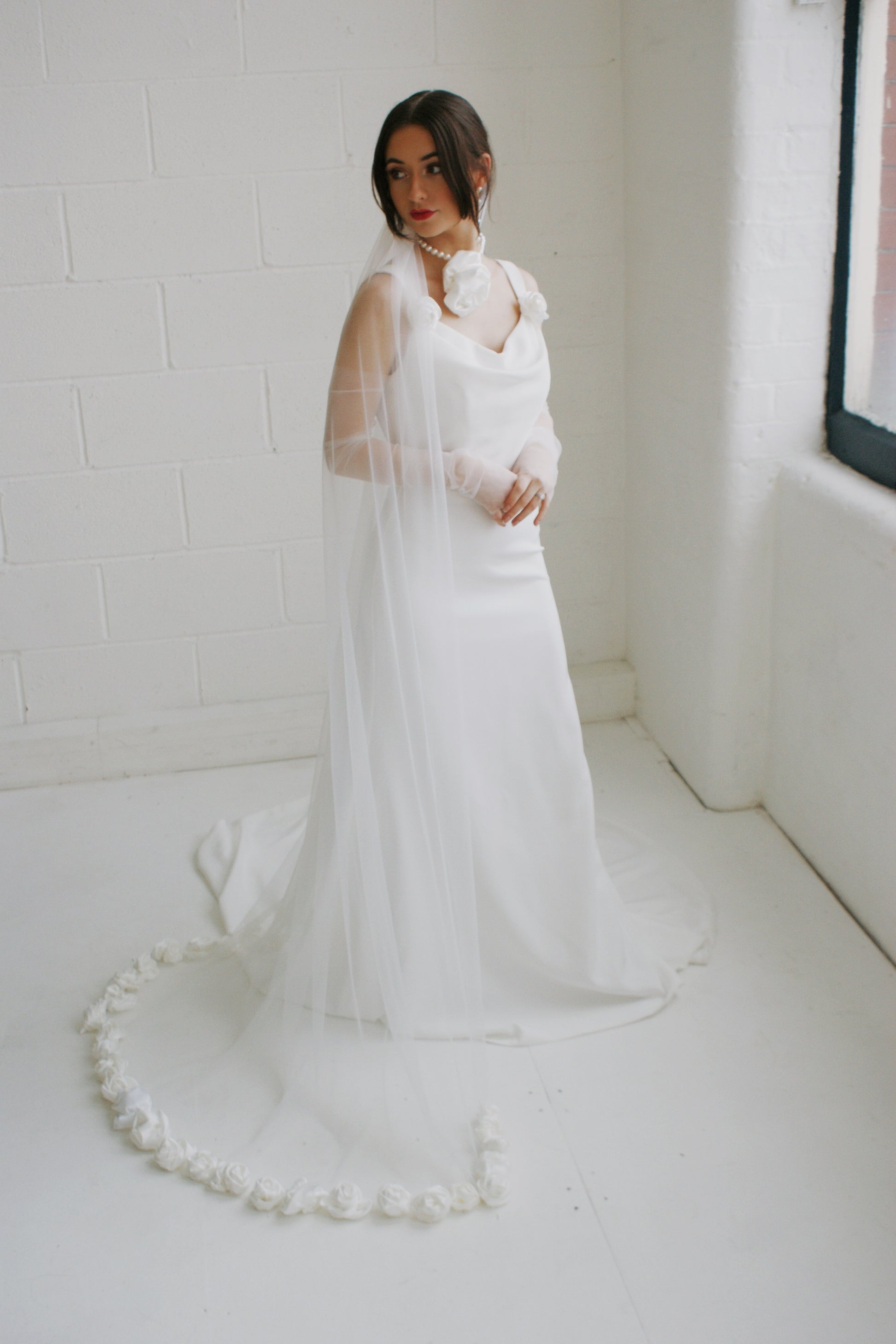 Rosa Crepe Bridal Gown - Velo Bianco