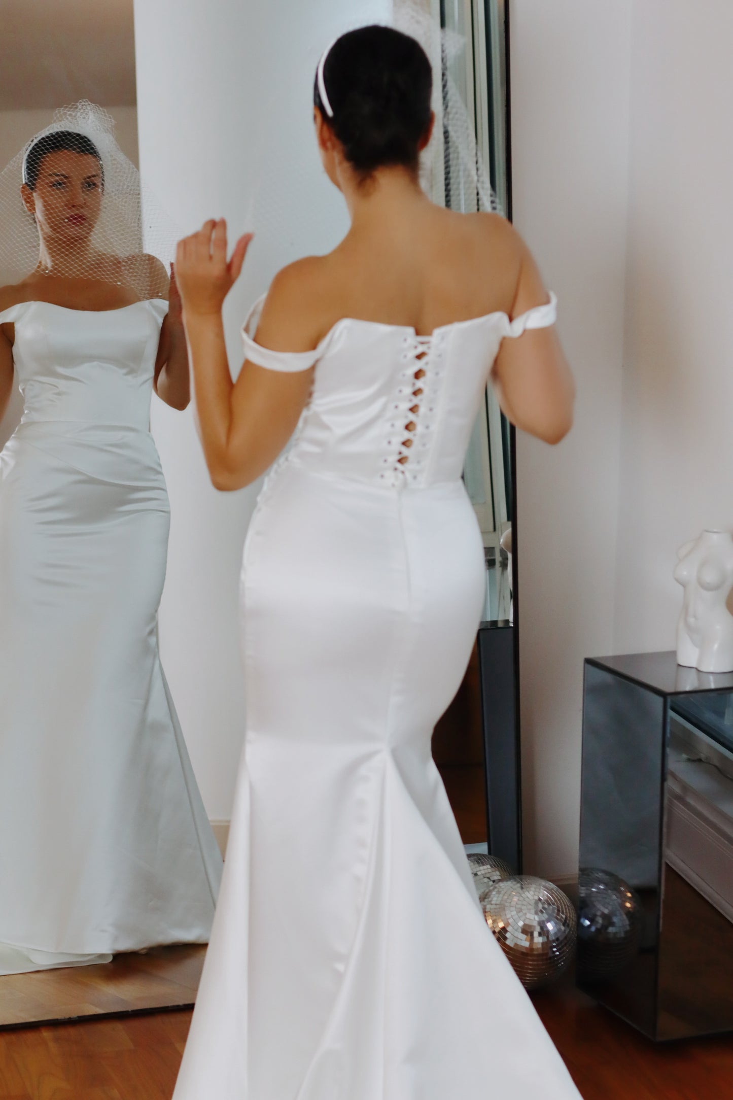 Bridget ~ Satin Corset Bridal Dress