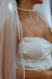 Pearl & Rhinestone Edge Wedding Veil