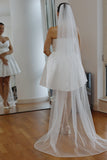 Pearl & Rhinestone Edge Wedding Veil