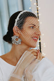 Bridal Pearl Birdcage Veil