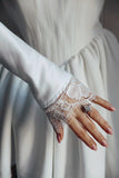 Satin and Lace Detachable Bridal Sleeves