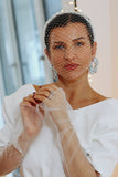 Bridal Pearl Birdcage Veil