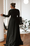 Simple Black Wedding Dress